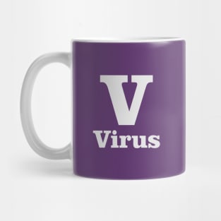 V For Virus Phonetic Alphabet in Pandemic Mug